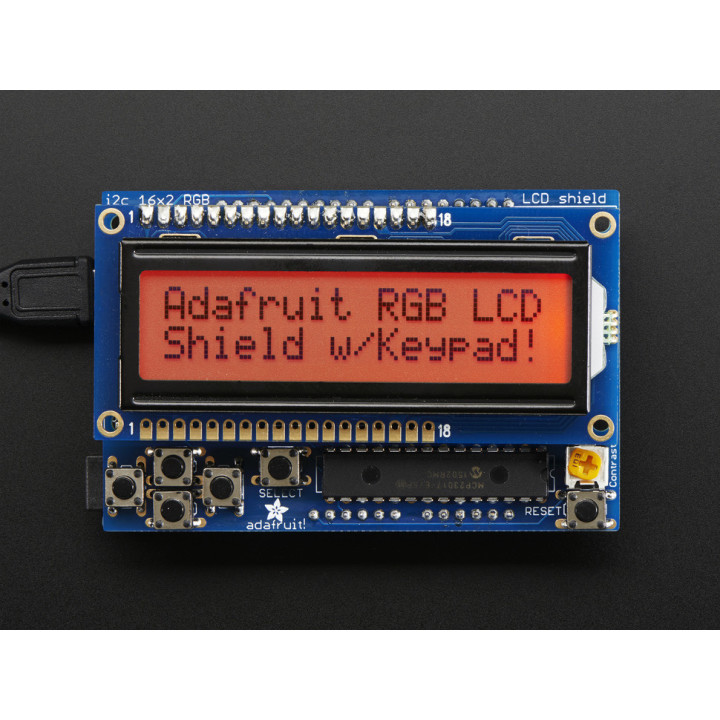 Kit Shield LCD 2 x 16 RGB pour Arduino® (écran orange)