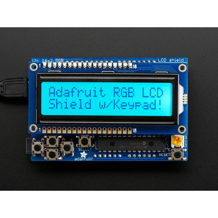 Kit Shield LCD 2 x 16 RGB pour Arduino® (écran bleu)