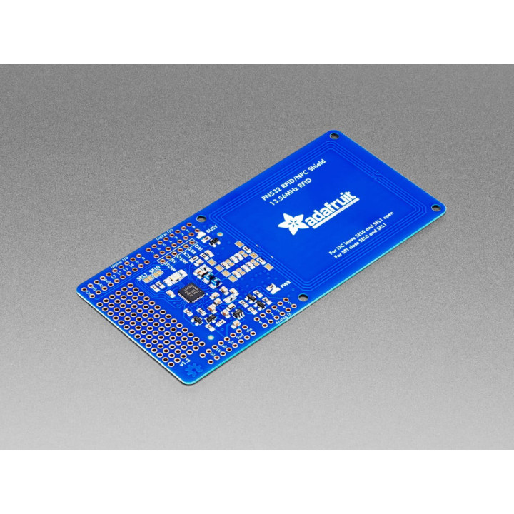 Vue de côté de la carte Shield NFC-RFID Adafruit pour Arduino®