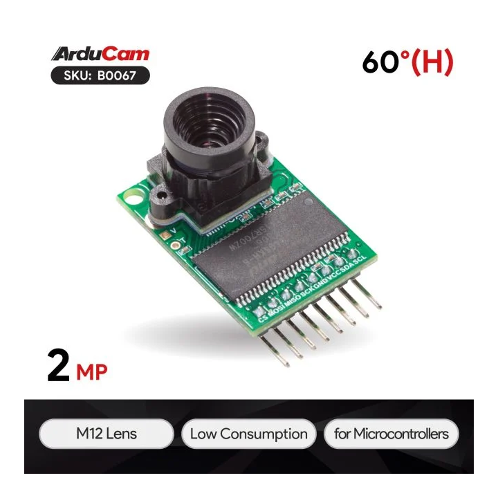 Vue de côté de la caméra MINI ArduCAM 2 MP OV2640