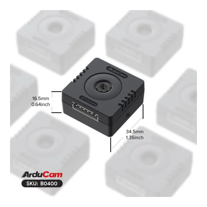 Dimensions du module caméra ArduCAM Mega 3 MP B0400