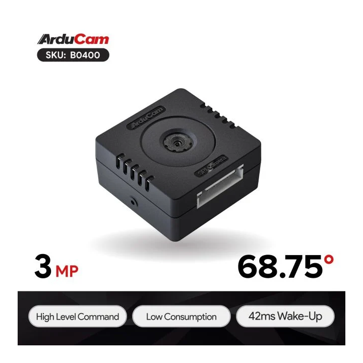 Vue de côté du module caméra ArduCAM Mega 3 MP B0400