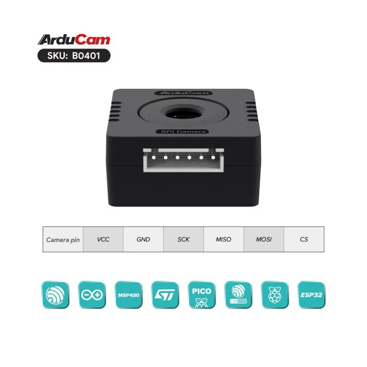 Brochage du module caméra ArduCAM Mega 5 MP B0401