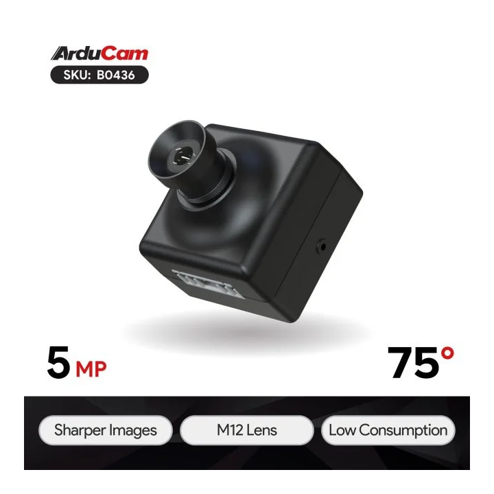 Vue de côté du mini module caméra ArduCAM Mega 5 MP B0436