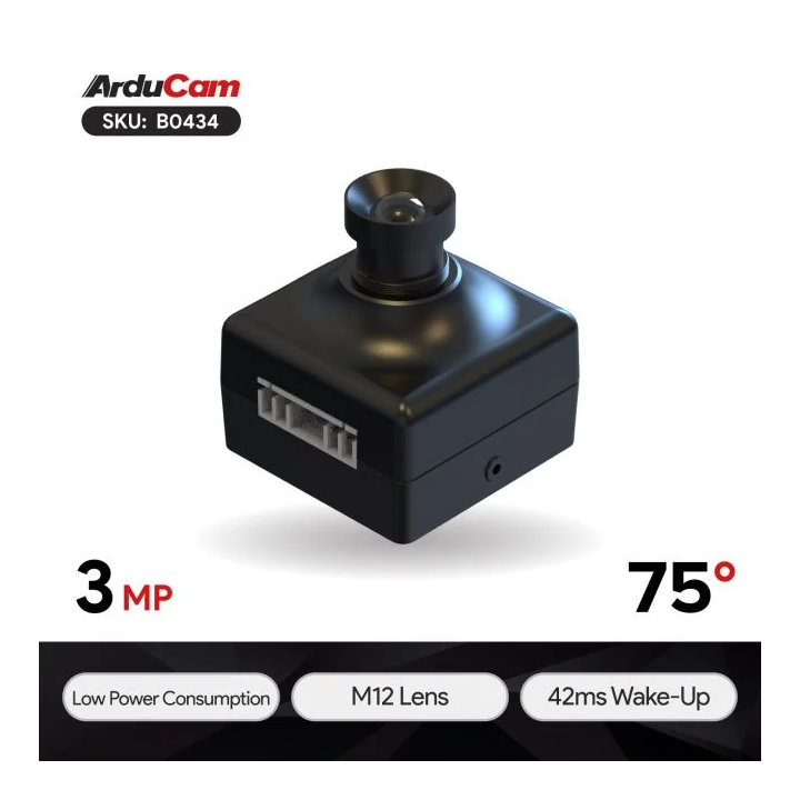 Vue de côté du mini module caméra ArduCAM Mega 3 MP B0434