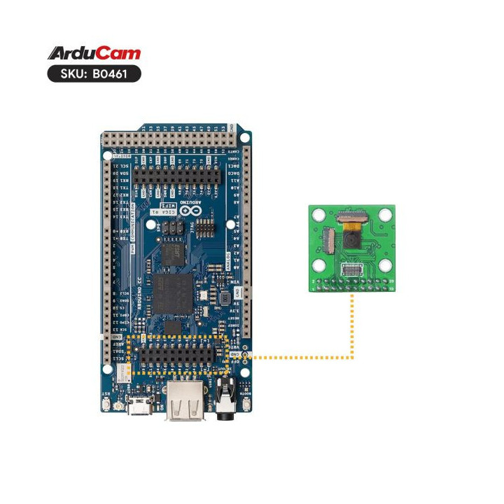 Raccordement de l'Arduino GIGA R1 à la caméra ArduCAM HM0360 VGA B0461