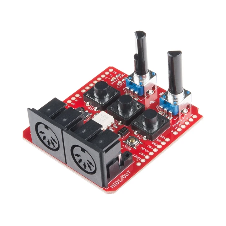 Vue du Shield Midi DEV-12898 une fois assemblé
