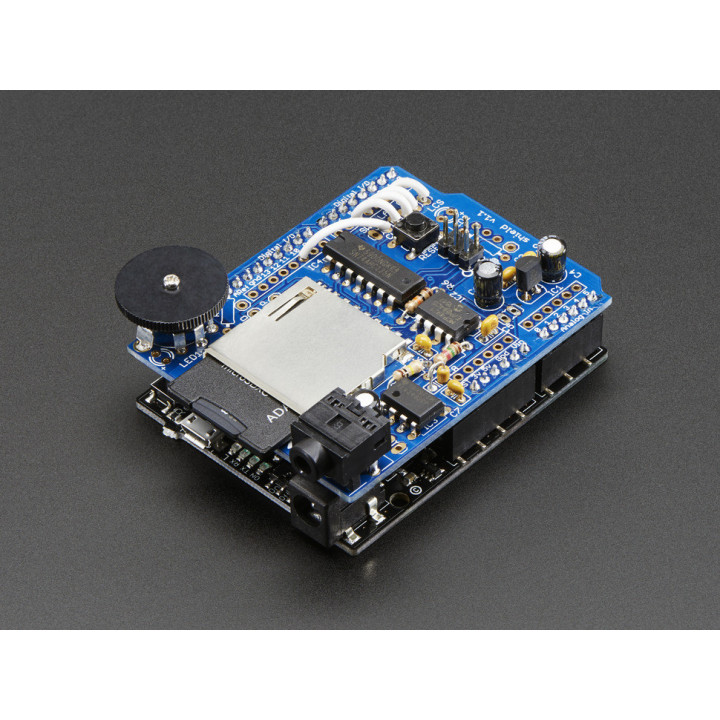 Vue de côté du Kit Wave Shield pour Arduino® (carte microSD non livrée)