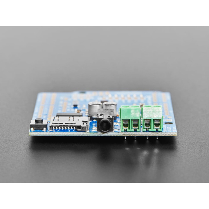 Vue de côté du Shield Music Maker pour Arduino®