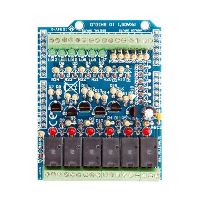 Vue de dessus de la platine I-O shield VMA05 pour Arduino®