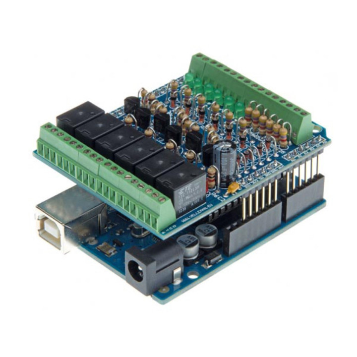 Exemple d'utilisation de la platine I-O shield VMA05 pour Arduino®
