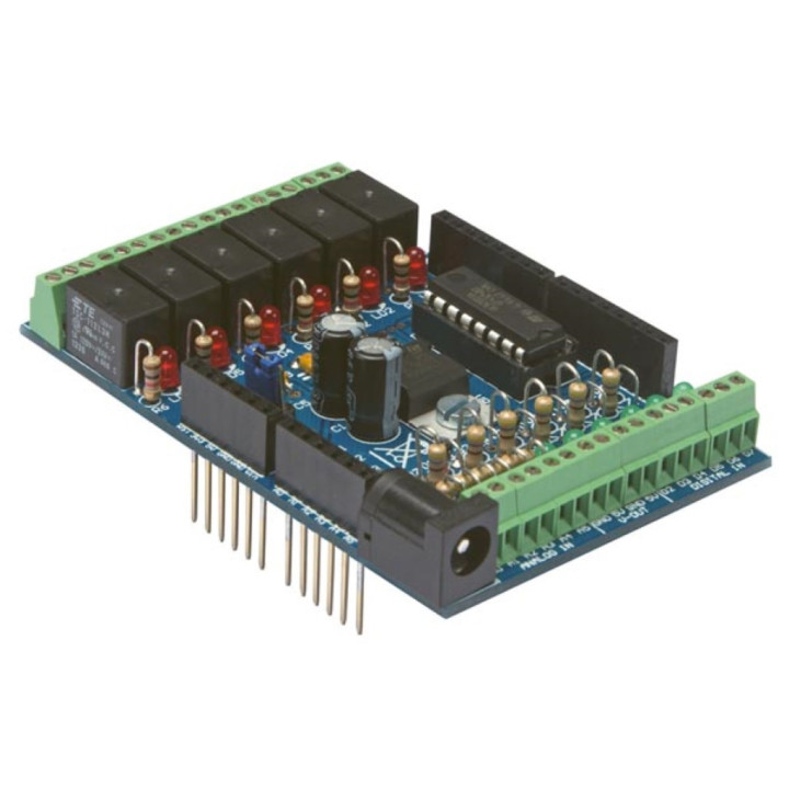Vue de côté de la platine I-O shield (en kit) KA08 pour Arduino® YUN