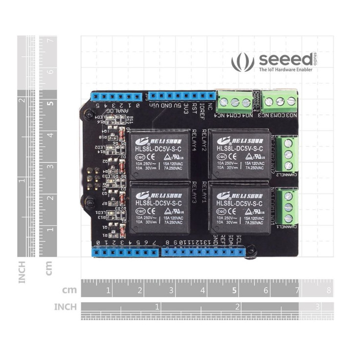Dimensions du Relay shield V3.0 103030009