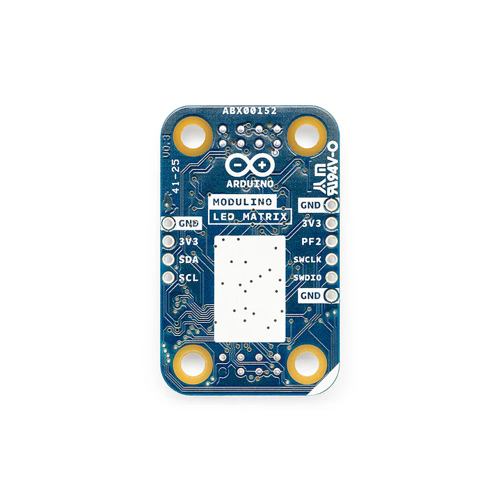 Vue de dessous du module Arduino Modulino Led Matrix ABX00152