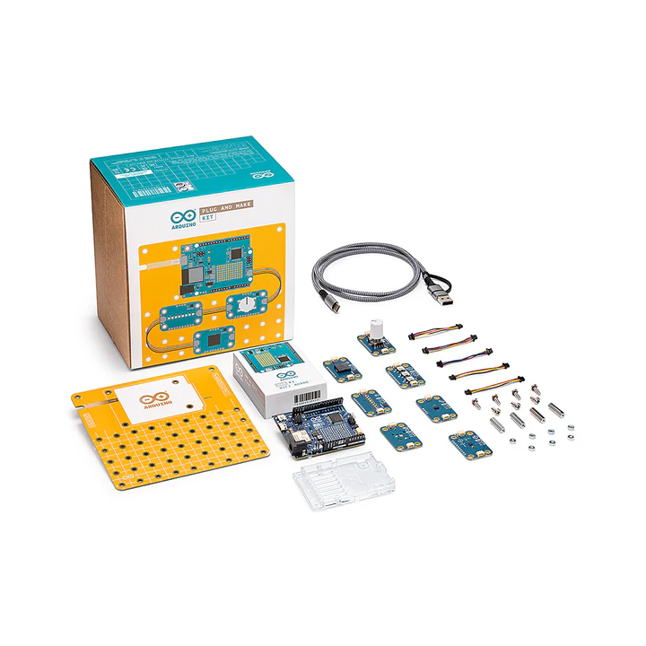 Contenu de l' Arduino Plug and Make Kit AKX00069