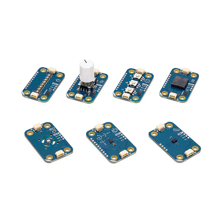 Détails des modules Modulino livrés dans le Arduino Plug and Make Kit AKX00069