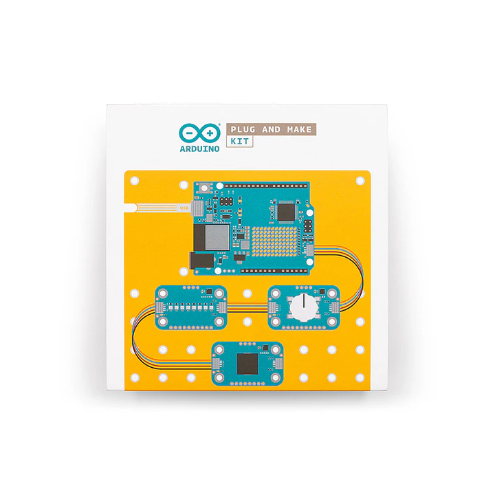 Face avant de la boite Arduino Plug and Make Kit AKX00069