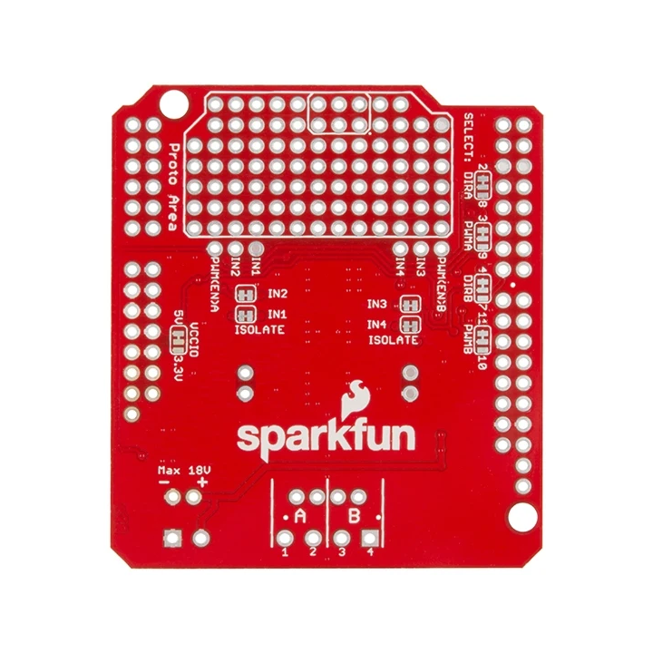 Vue arrière de la carte Driver du Kit Ardumoto Shield KIT-14180