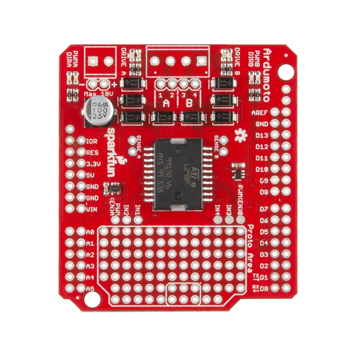 Vue avant de la carte Driver du Kit Ardumoto Shield KIT-14180
