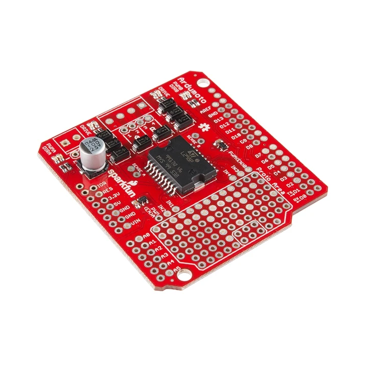 Vue de côté de la carte Driver du Kit Ardumoto Shield KIT-14180