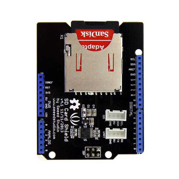 Vue de dessus du Shield carte SD V4 103030005 (carte SD non livrée)