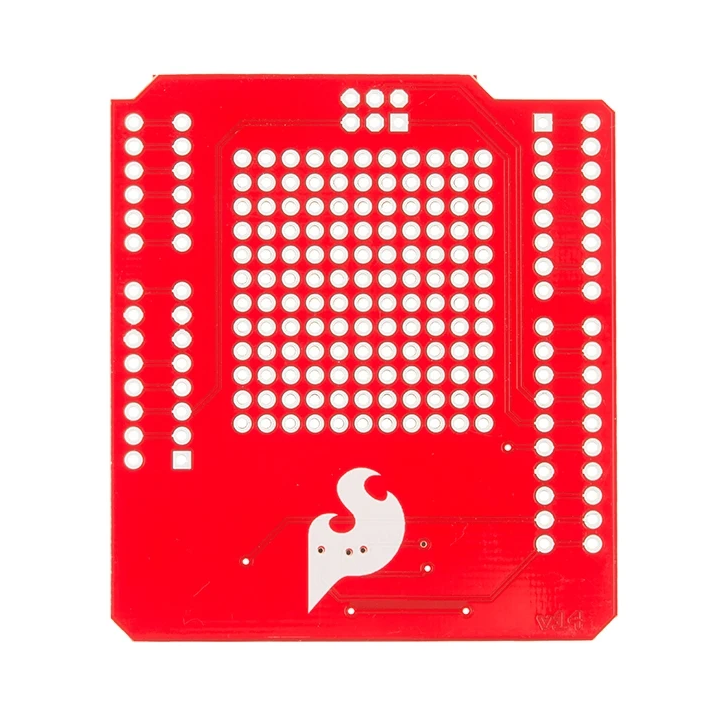 Vue arrière de la Carte SparkFun microSD Shield DEV-12761