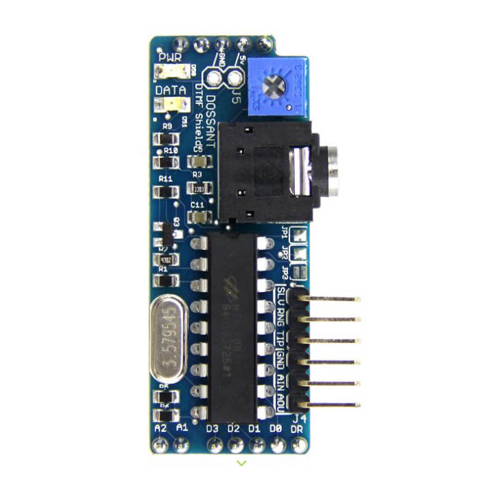 Vue de dessus du Shield DTMF pour Arduino®