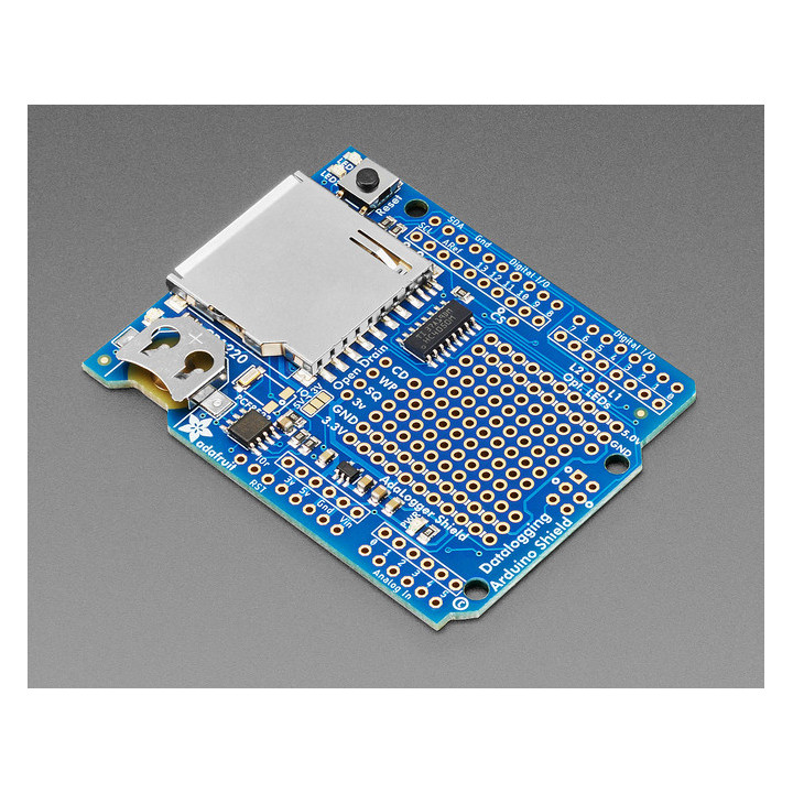 Vue de côté du Shield data logging ADA1141