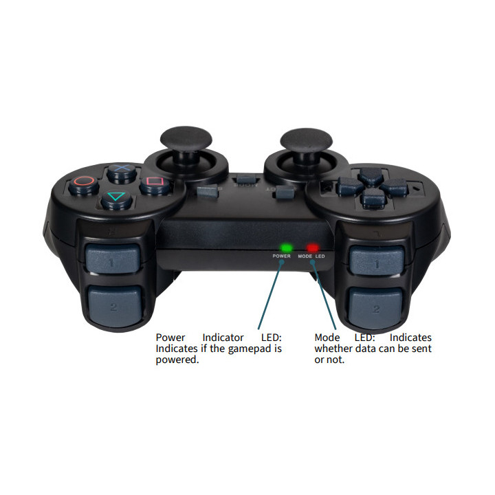 Vue arrière du Gamepad sans fil pour Arduino®