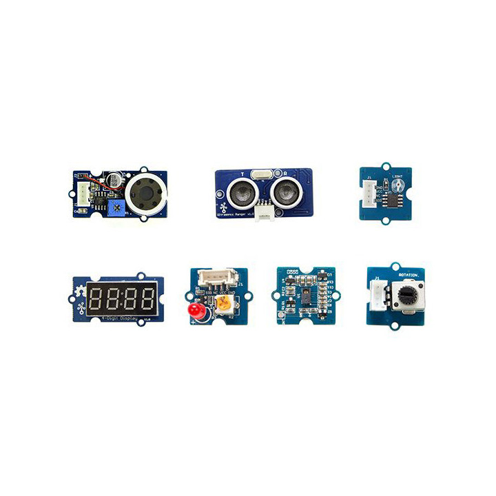 Vue des modules du Starter kit Grove Inventor Kit