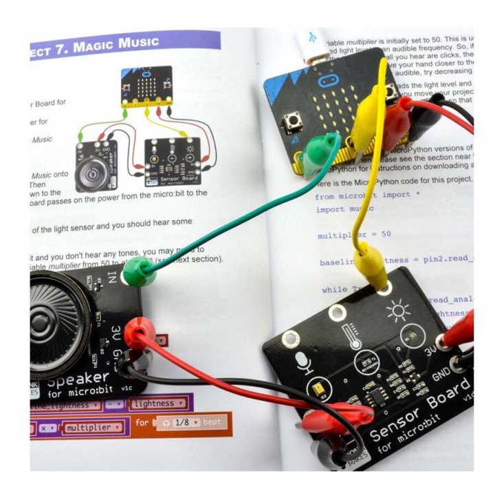 Exemple d'utilisation du Starter Kit Monk Makes pour micro:bit