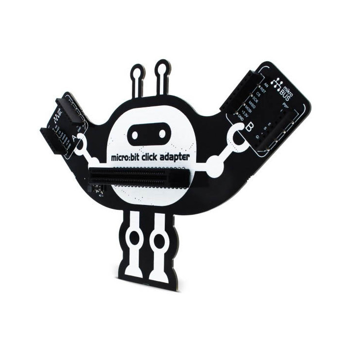 Vue de côté de la carte click adapter pour micro:bit MIKROE-2994