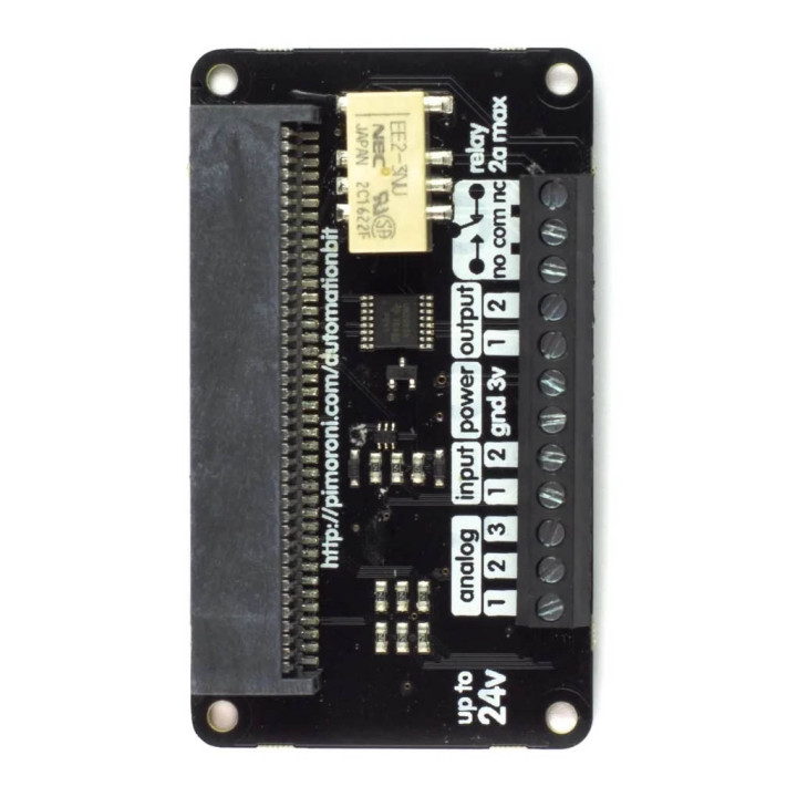 Vue de dessus du module automation:bit pour micro:bit