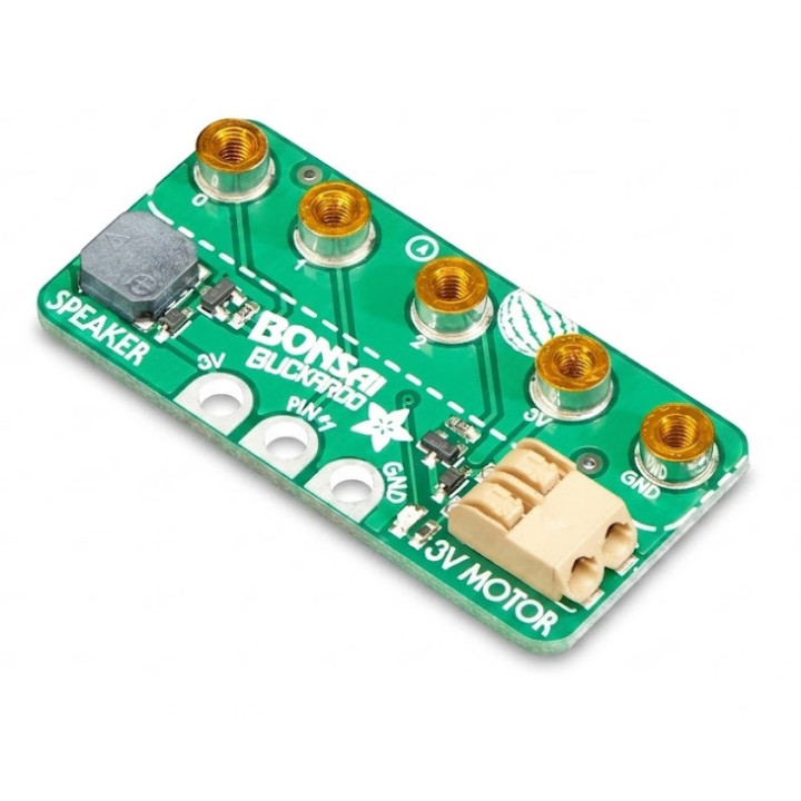 Vue de côté de la platine Bonsai Buckaroo ADA4534 pour micro:bit