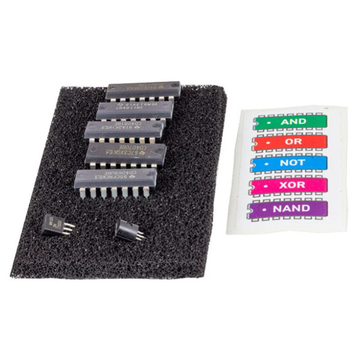 Détail des CI livrés avec le pack de composants Digital logic 5653