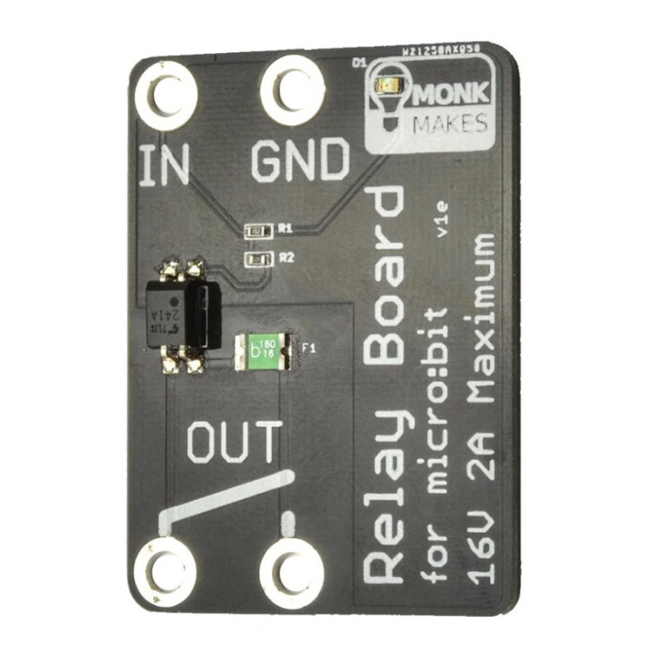 Vue de dessus du module relais pour micro:bit