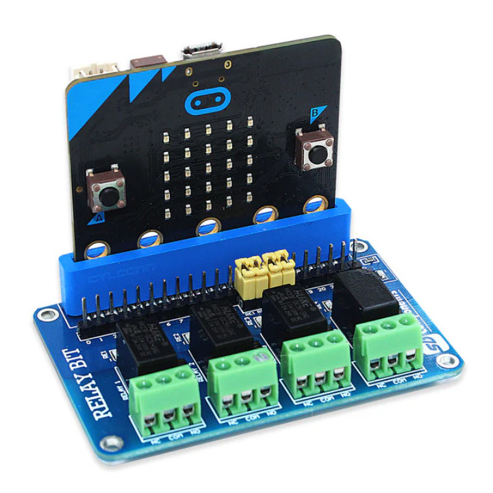 Autre exemple d'utilisation de la platine 4 relais avec une carte micro:bit