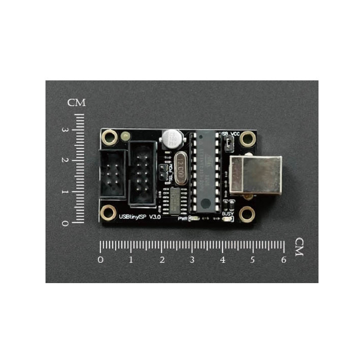 Dimensions du programmateur Bootloader USBtiny DFR0116