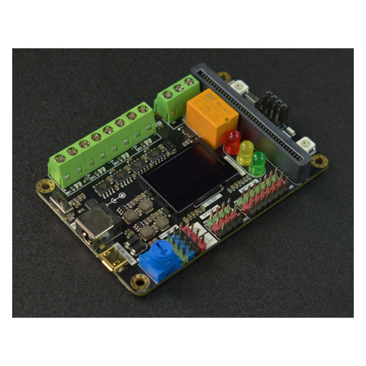 Vue de côté de la carte multifonction Xia mi pour micro:bit V2