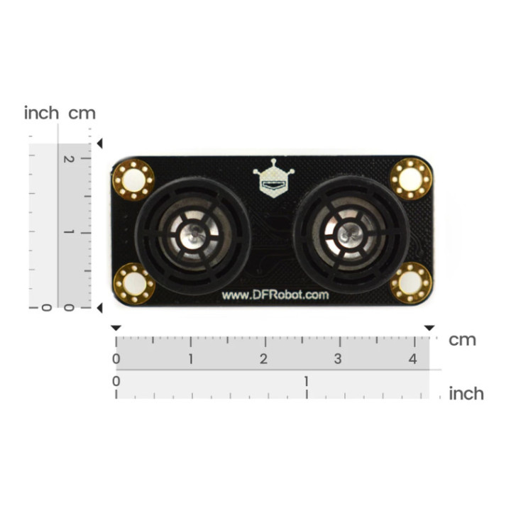 Dimensions du module ultrason analogique UMR09