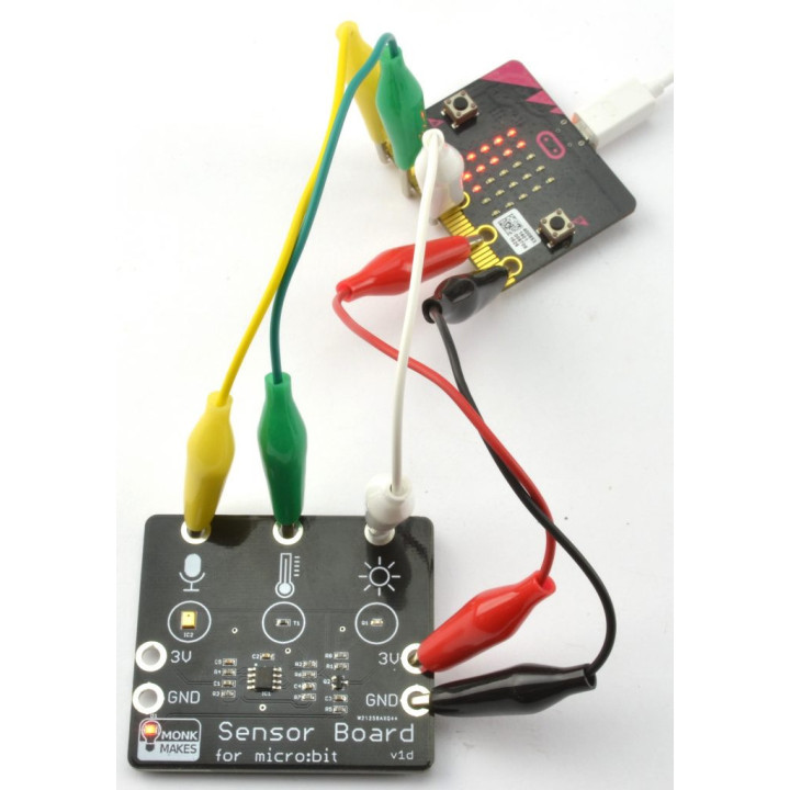 Exemple de raccordement de la carte multi-capteurs pour micro:bit