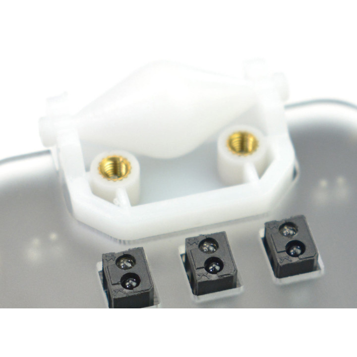 Détail des capteurs de suivi de ligne du robot DFROBOT micro:Maqueen Plus V2