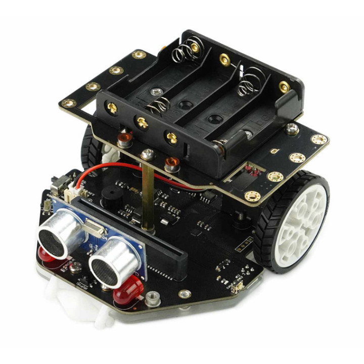 Vue de côté du Robot DFROBOT micro:Maqueen Plus V2 MBT0021-EN