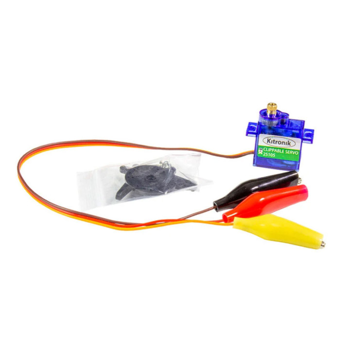 Vue en détail du servomoteur 25105 (pignon métal) pour micro:bit