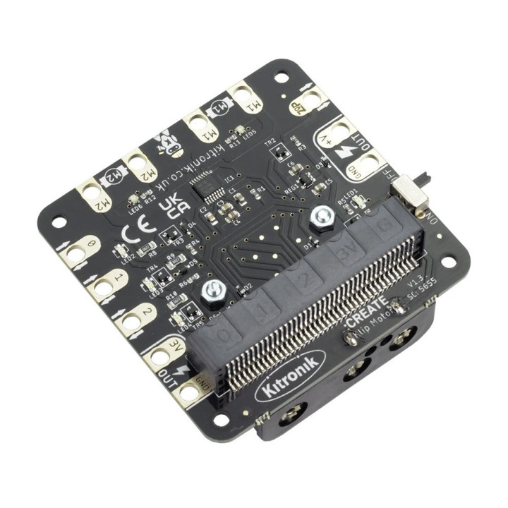 Vue de côté de la platine :CREATE Klip Motor Driver pour micro:bit
