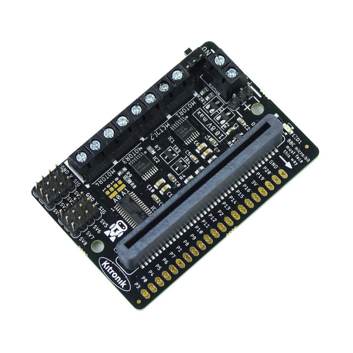 Vue de côté du contrôleur moteur All-in-one pour carte micro:bit