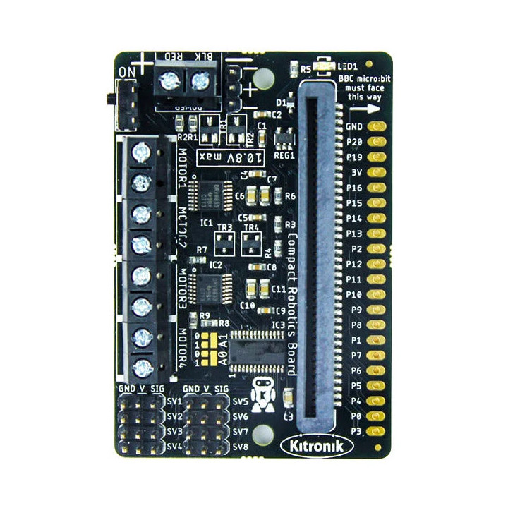 Vue de face du contrôleur moteur All-in-one pour carte micro:bit