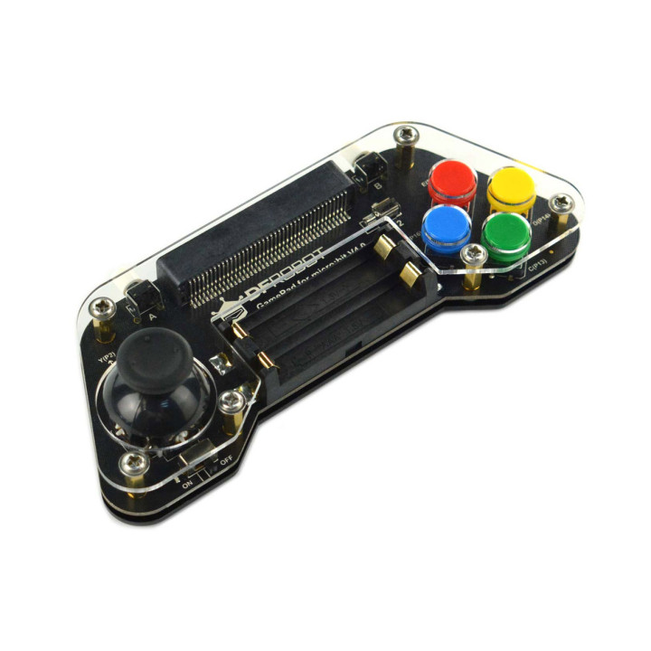 Vue de côté micro:GamePad (V4.0) DFR0536 pour micro:bit