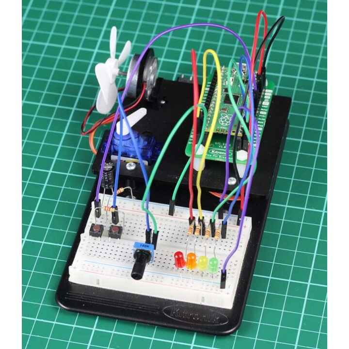 Exemple d'utilisation du Inventor’s kit Kitronik 5342 pour Pi Pico