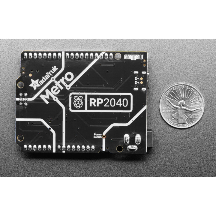 Vue arrière de la carte Adafruit Metro RP2040